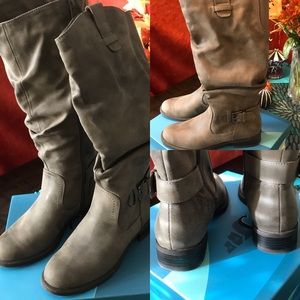 New in box. Grey Boots.